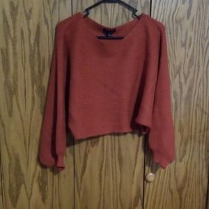 Burnt orange cropped sweater